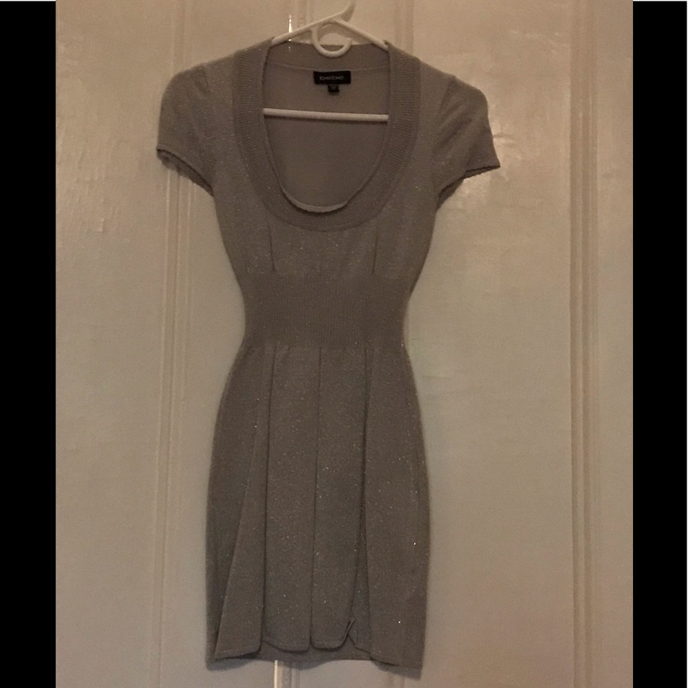 NWOT Bebe Bodycon Metallic Glitter dress Sz XS